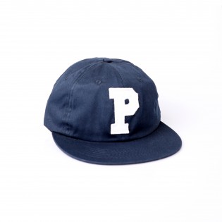 藍色P字布章棒球帽