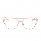 粉紅色金絲框起角復古眼鏡