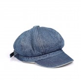 藍色牛仔布型格八角帽